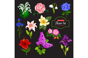 Flower Icon Of Garden And Tropical Flowering Plant