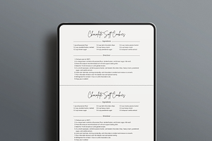 Minimalist Recipe Card Template