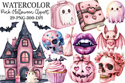 Pink Halloween Sublimation Clipart, a Seasonal Illustration by Rose Art (Thumbnail 1 of 7)