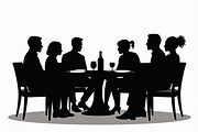 Group Dining Vector Bundle, an Illustration by BIPLOB EXPERT (Thumbnail 2 of 9)