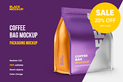 Coffee bag mockup. Metallic, a Packaging Mockup by BlackMockup (Thumbnail 1 of 11)