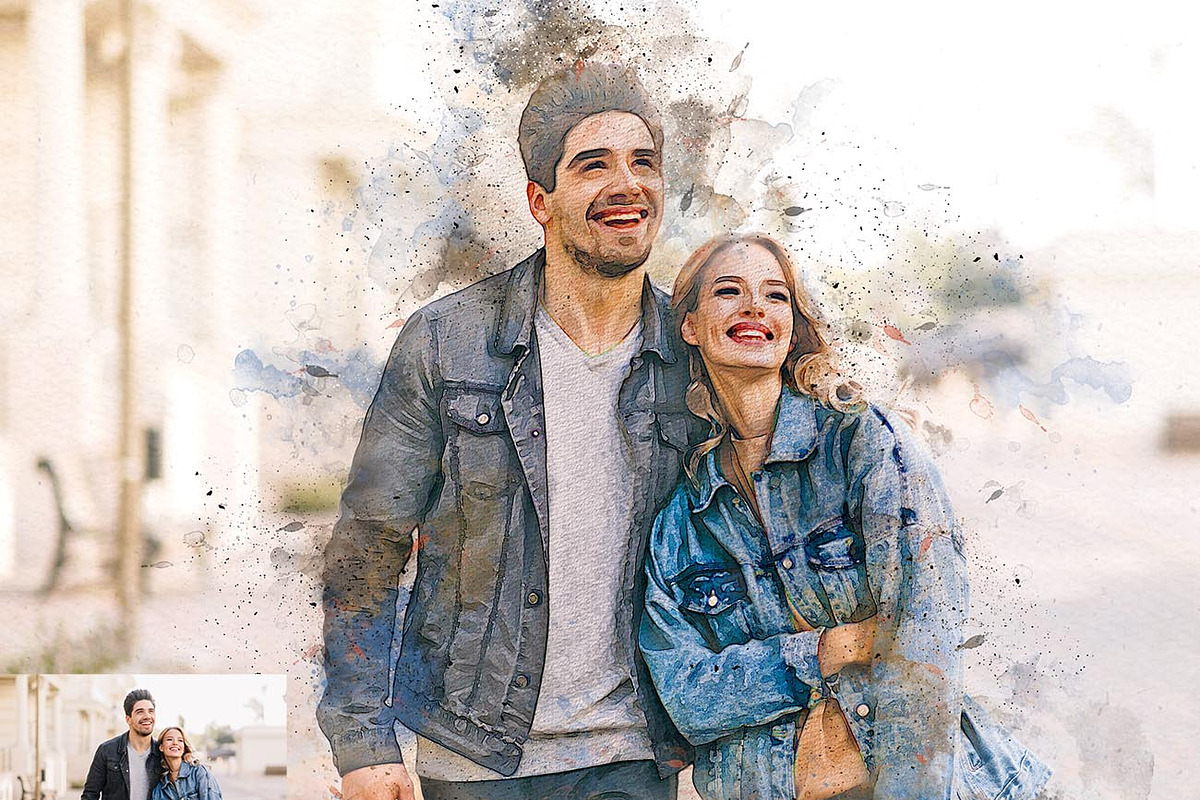 Perfect Watercolor Painting Ps Actio, an Action Add-On by Studio Retouch (Photo 3 of 13)