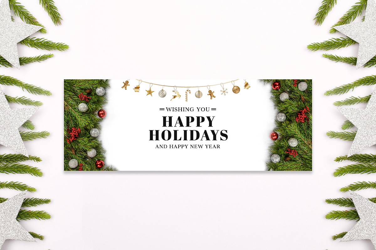 Facebook Cover Happy Holidays V4, a Social Media Template by Creativetacos (Photo 1 of 2)