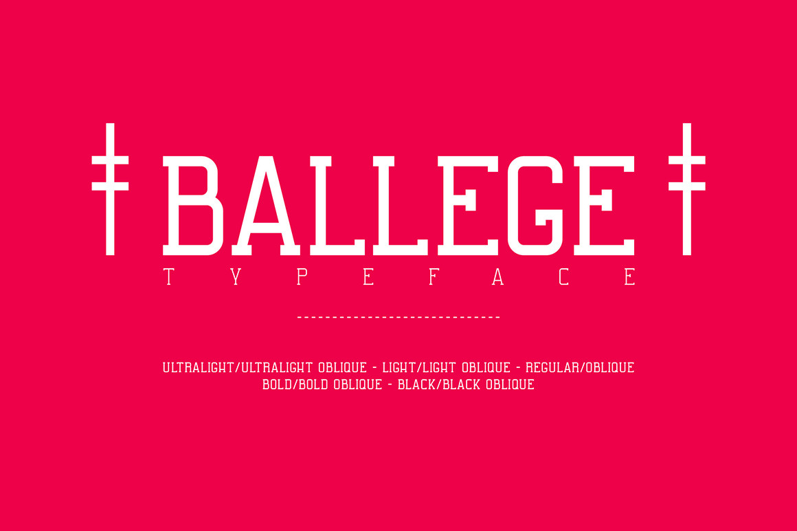Ballege Typeface by Noem9 Studio  Creative Market