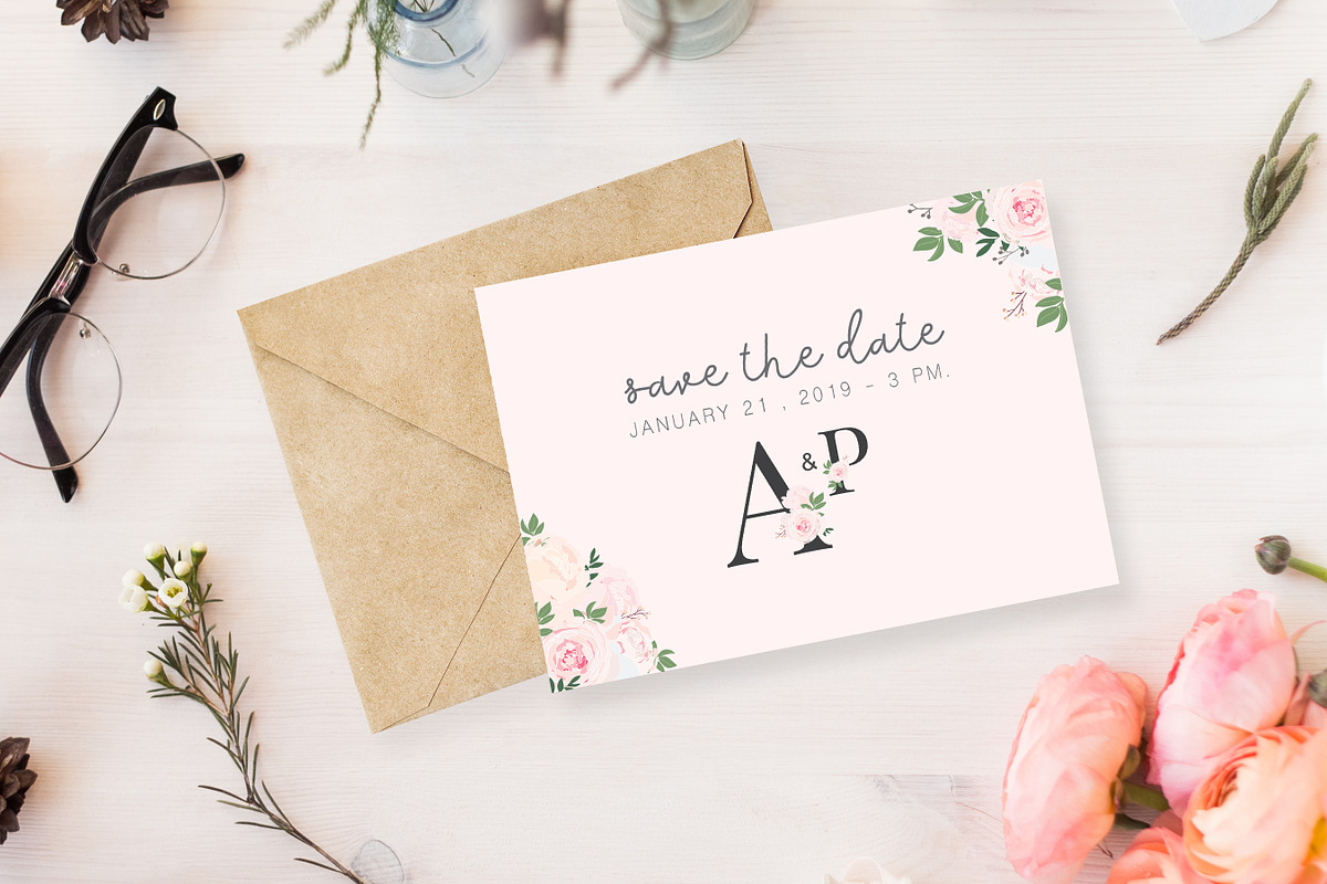 Rose Gold Wedding DIY Bundle Set, a Decorative Illustration by MooBeer (Photo 2 of 8)