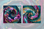 Vortex of Floral Dreams, a Background Graphic by Curve Design (Thumbnail 2 of 6)