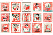 Christmas Postage Stamps Clipart, an Illustration by Markicha Art (Thumbnail 4 of 6)