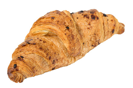 Baked croissant on a white isolated background, a Food & Drink Photo by ndanko