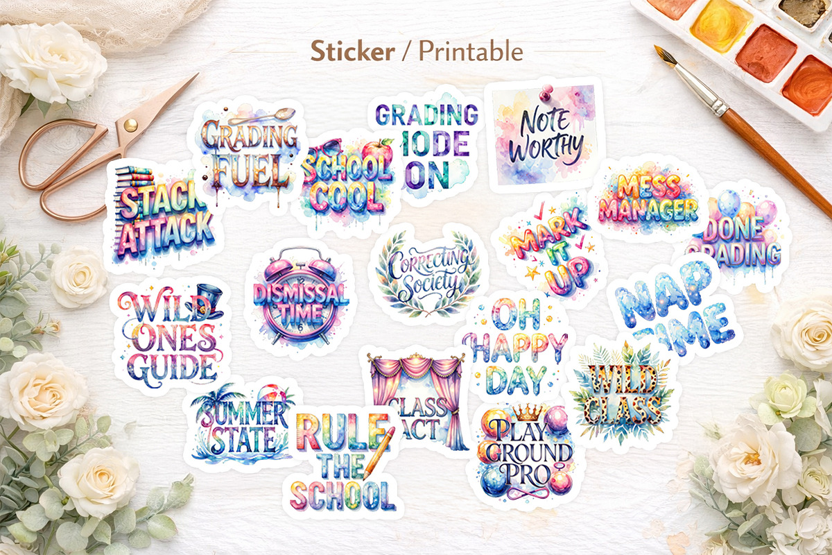 Retro Teacher Sublimation PNG, an Illustration by Artnoy (Photo 6 of 8)