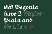 ED Begonia - Blackletter Typeface, a Blackletter Font by Emyself Design (Thumbnail 7 of 12)