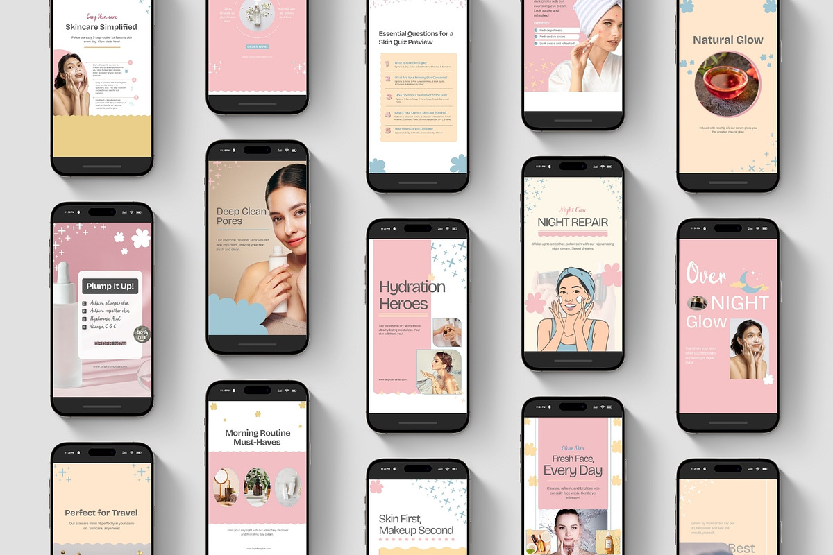 Animated Skincare Instagram Stories, a Social Media Template by TheBrightGrap (Photo 10 of 11)
