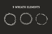 9 Vintage Wreath Graphic Design Elem, an Illustration by Wild Ones (Thumbnail 4 of 6)