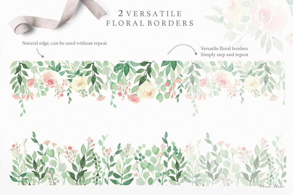 Blush Florals & Greenery Leaves, a Decorative Illustration by Momo Studio (Photo 11 of 15)