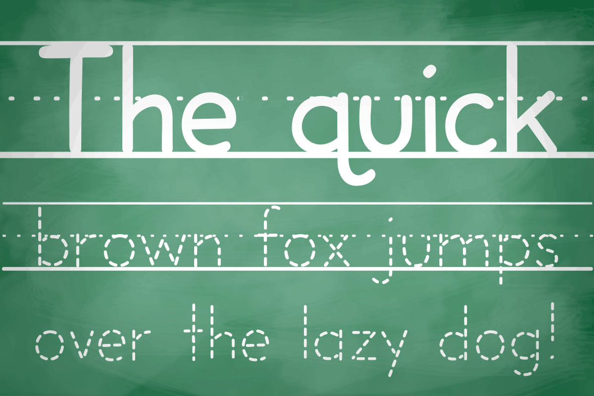 Dash to School - a handwriting font preview 4