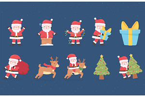 icons santa claus, an Illustration by studiogstock