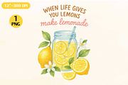 When Life Gives You Lemons Make PNG, an Illustration by Craft Nest (Thumbnail 1 of 5)