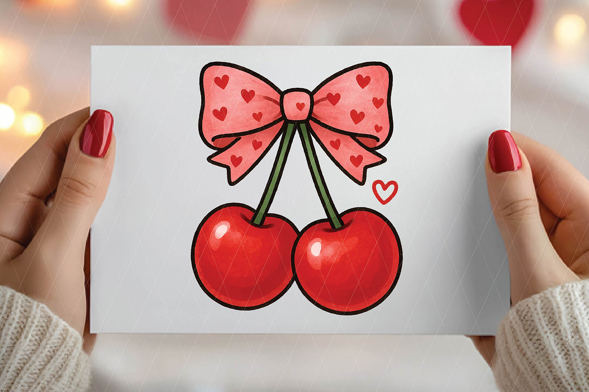Valentine Cherry Bow Png, an Illustration by DreamPrint404 (Photo 7 of 8)