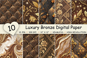 Luxury Bronze Digital Paper Pack