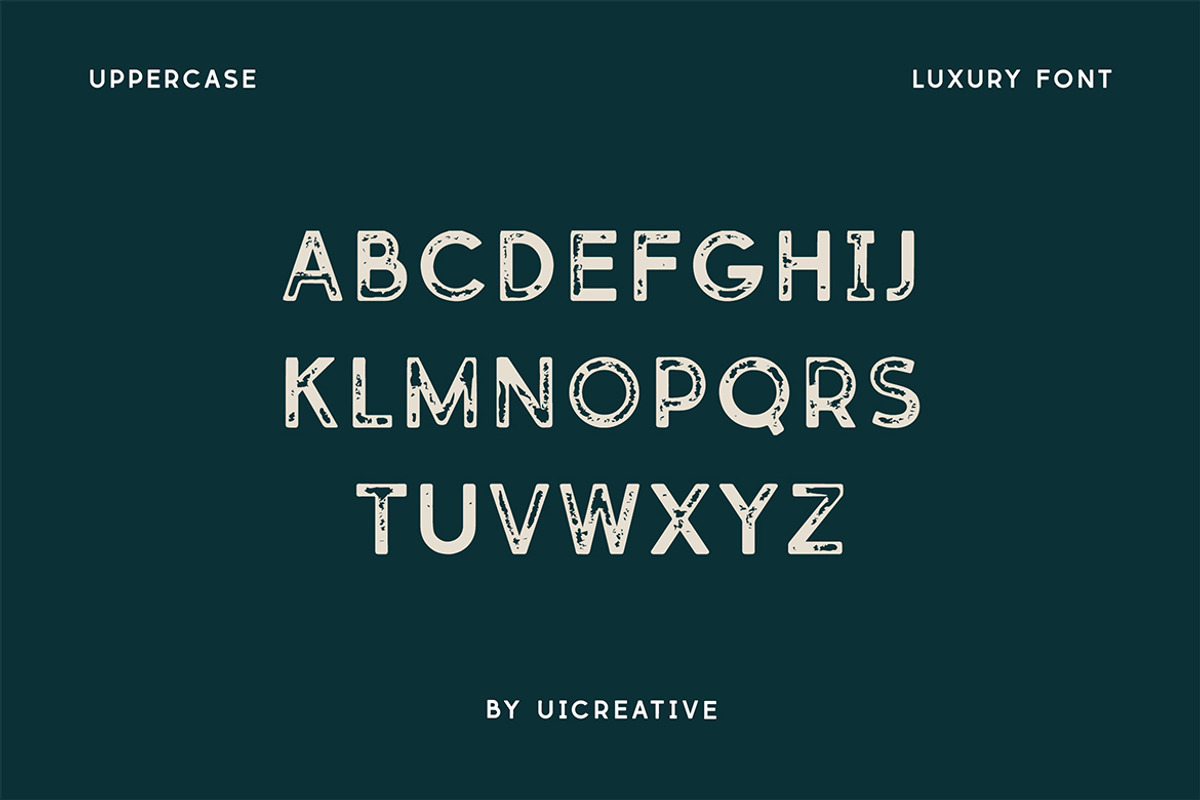Dustrialize Modern Textured Font, a Sans Serif Font by UICreative (Photo 7 of 13)