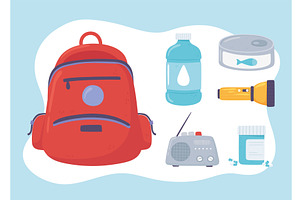 emergency kit equipment, a Healthcare Illustration by studiogstock