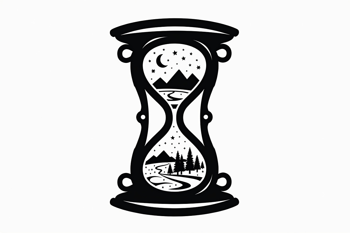 Hourglass Nature Scene Bundle, an Illustration by hafijul (Photo 4 of 7)