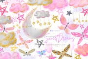Sweet Dreams. Baby Girl Clipart 050, an Illustration by Drawberx (Thumbnail 4 of 16)