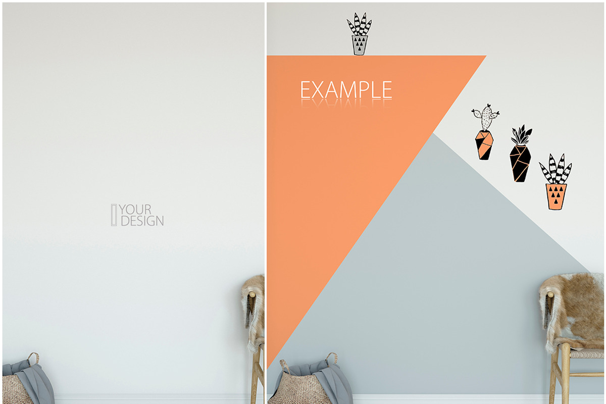 Wall & Frames Mockup - Bundle Vol 4, a Print Template by Yuri-U (Photo 27 of 32)