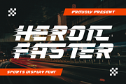 Heroic Faster Font, a Sans Serif Font by 177Studio (Thumbnail 1 of 8)