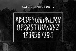 Set Of Three Calligraphic Fonts