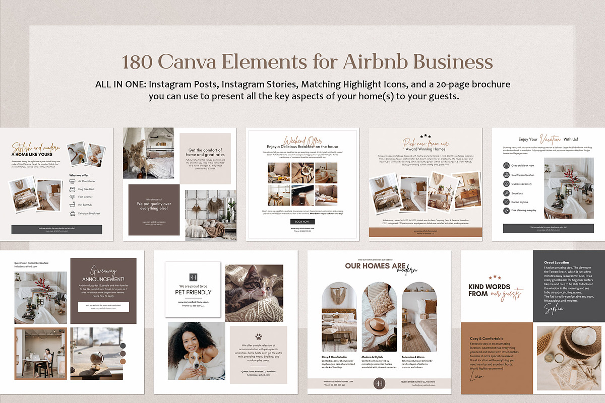 Airbnb Vacation Branding Template, a Branding & Logo Template by Emmart Studio (Photo 2 of 10)