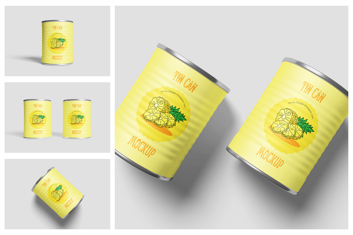 Tin Can Mockup, a Cups & Container Mockup by Hazzpro_Std (Photo 1 of 5)