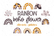 Rainbow boho flower collection, a Decorative Illustration by BAGIRA | Studio (Thumbnail 1 of 7)