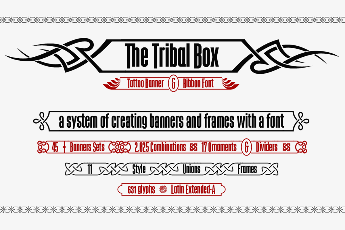 The Tribal Box -banner font-, a Sans Serif Font by deFharo (Photo 9 of 10)