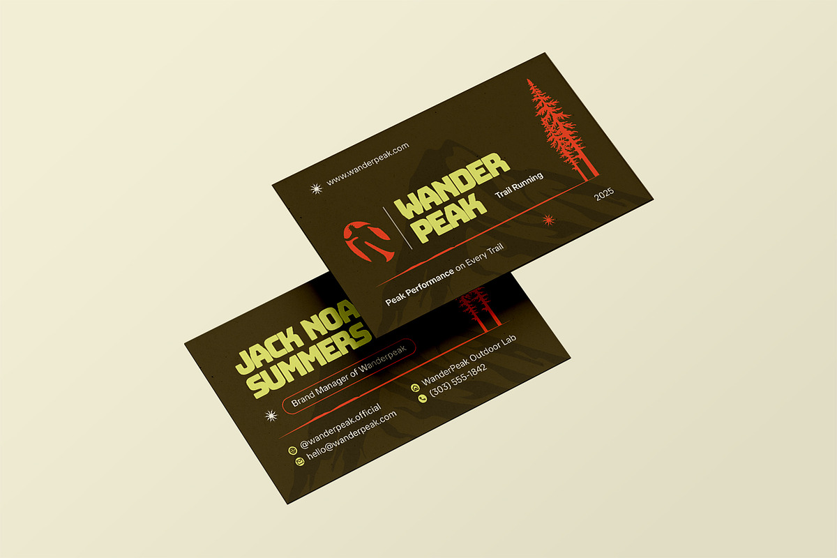 Wanderpeak - Business Card, a Business Card Template by StreaksideStd (Photo 3 of 3)