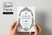 Hand Drawn Vintage Floral Frames, an Object Graphic by DreamoraArt (Thumbnail 3 of 9)