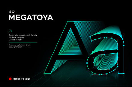 BD. Megatoya - Gemetric Sans Serif, a Font by Balibilly Design