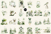 French Chateau Watercolor Clipart, an Illustration by DreamCafeArt (Thumbnail 2 of 5)