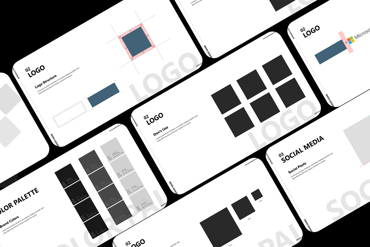 Brand Guideline Kit XD 40pages, a Brochure Template by CreativeRafat (Photo 3 of 3)
