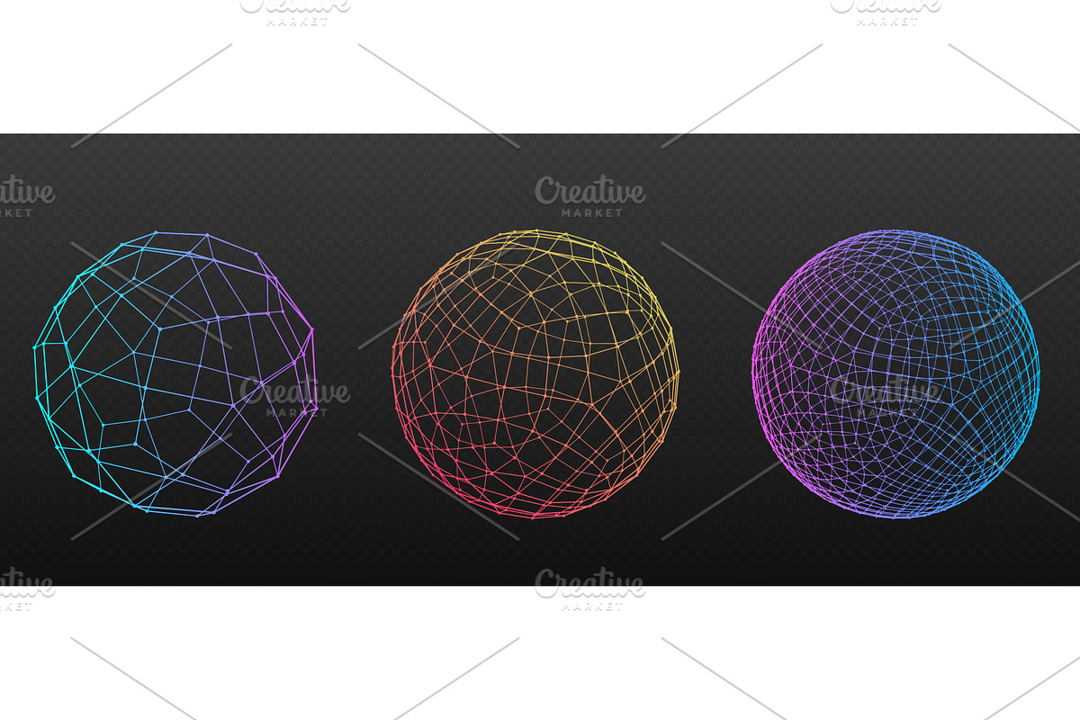 Dot sphere collection - particle, a Technology Illustration by art PVP - market