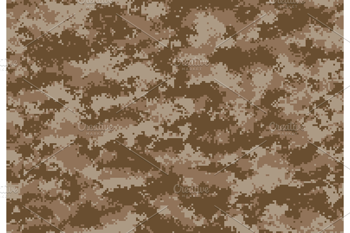 Pixel military camouflage pattern, a Texture Illustration by Vector Tradition (Photo 2 of 3)
