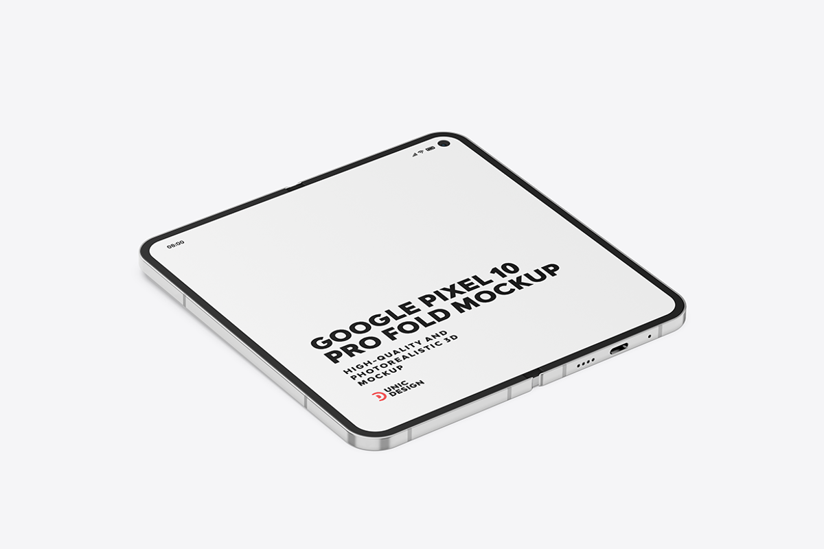 Google Pixel 10 Pro Fold Mockup, an Android Mockup by UnicDesign (Photo 12 of 13)