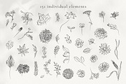 Autumn Botanicals Line Art Clipart, a Decorative Illustration by La Petite Line Art (Thumbnail 4 of 14)