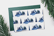 Watercolor winter mountains, a Seasonal Illustration by mArtstore (Thumbnail 6 of 8)