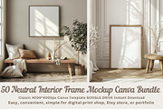 Neutral Interior Frame Mockup Canva, a Household Mockup by ARTOZEN DIGITAL (Thumbnail 1 of 15)