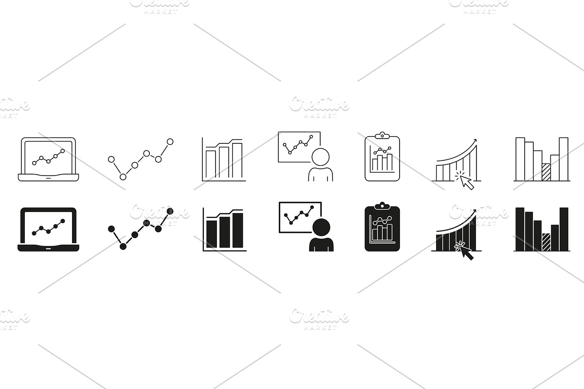 Data Analytics And Growth Chart Icon, a Finance Illustration by Gentle Studio