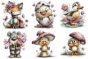 Whimsical Spring Animal Clipart, an Illustration by Daily.Designs (Thumbnail 4 of 8)
