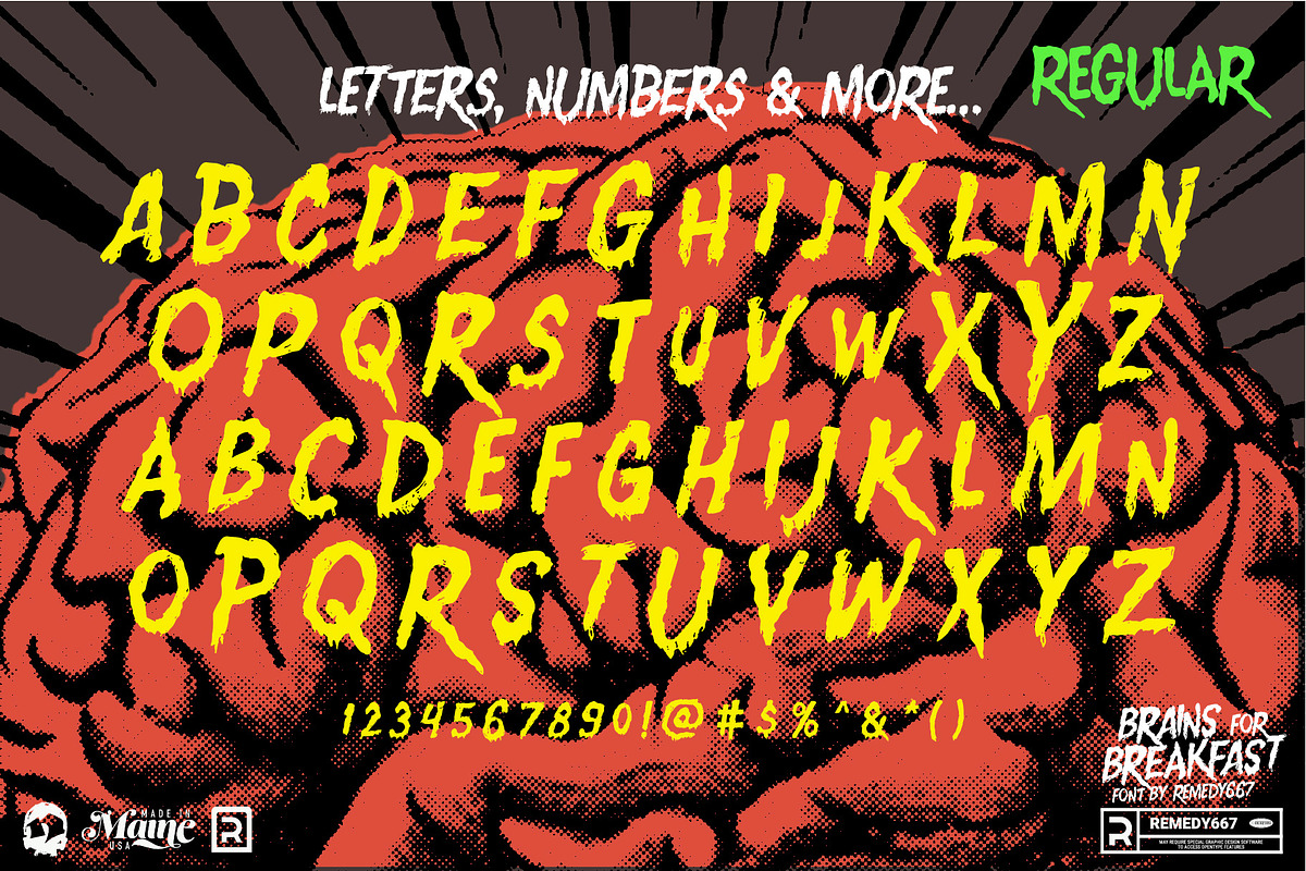 Brains for Breakfast - Sci-Fi Font, a Handwritten Font by Remedy667 (Photo 7 of 10)