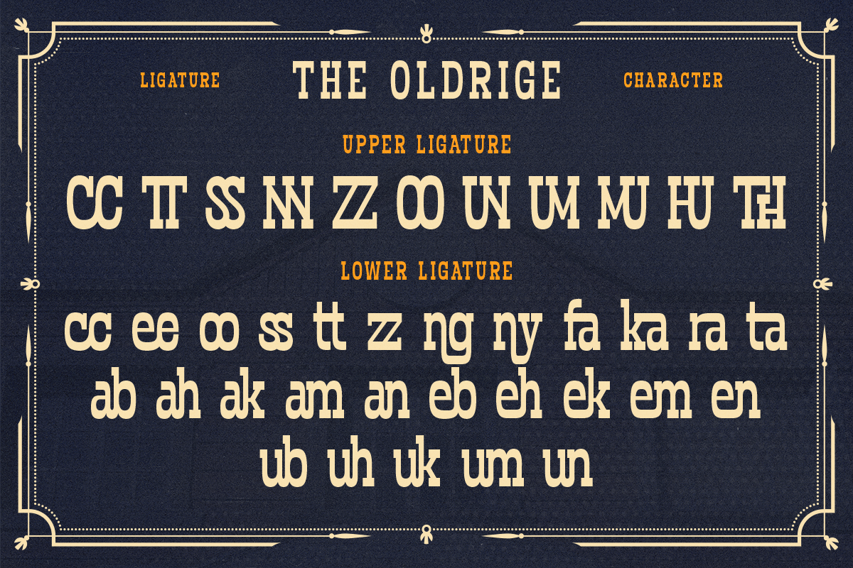 Oldridge – A Bold Western Vintage, a Slab Serif Font by roomspace creative lab (Photo 9 of 11)