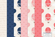 Navy & Blush Hot Air Balloons, an Illustration by Amanda Ilkov (Thumbnail 5 of 5)