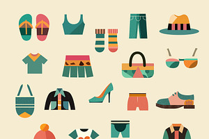 A set of isolated clothing items, an Object Graphic by Sybillla